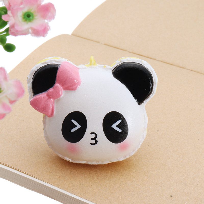 Panda Face Head Squishy Slow Rising Csomagolással Kollekció Ajándék Puha Játék