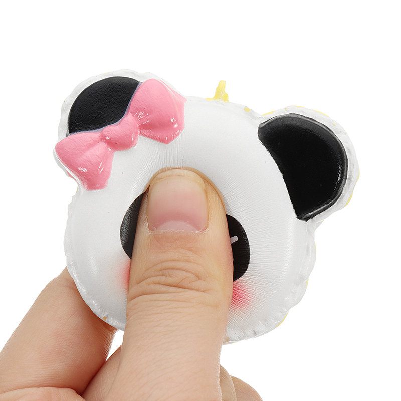 Panda Face Head Squishy Slow Rising Csomagolással Kollekció Ajándék Puha Játék