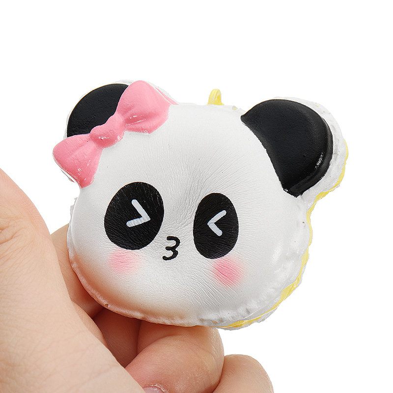 Panda Face Head Squishy Slow Rising Csomagolással Kollekció Ajándék Puha Játék