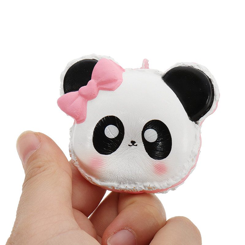 Panda Face Head Squishy Slow Rising Csomagolással Kollekció Ajándék Puha Játék