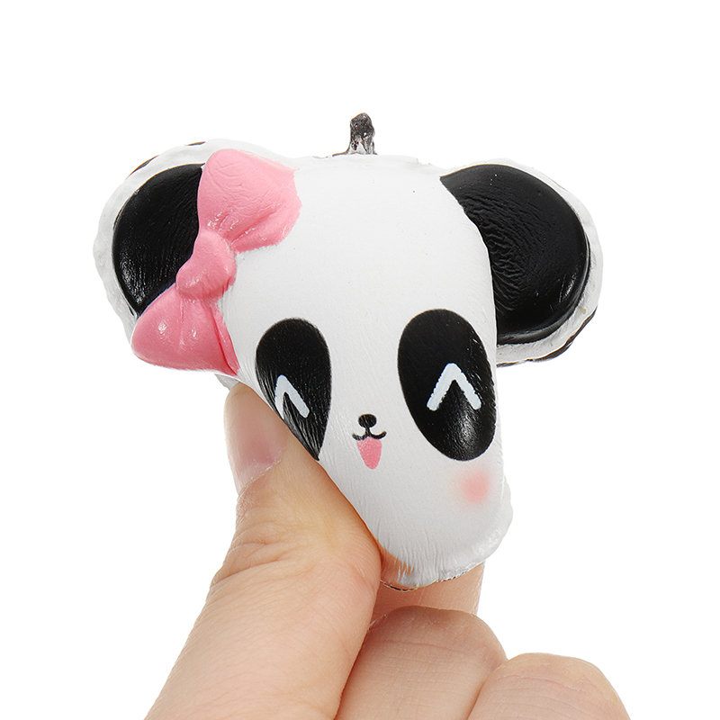 Panda Face Head Squishy Slow Rising Csomagolással Kollekció Ajándék Puha Játék