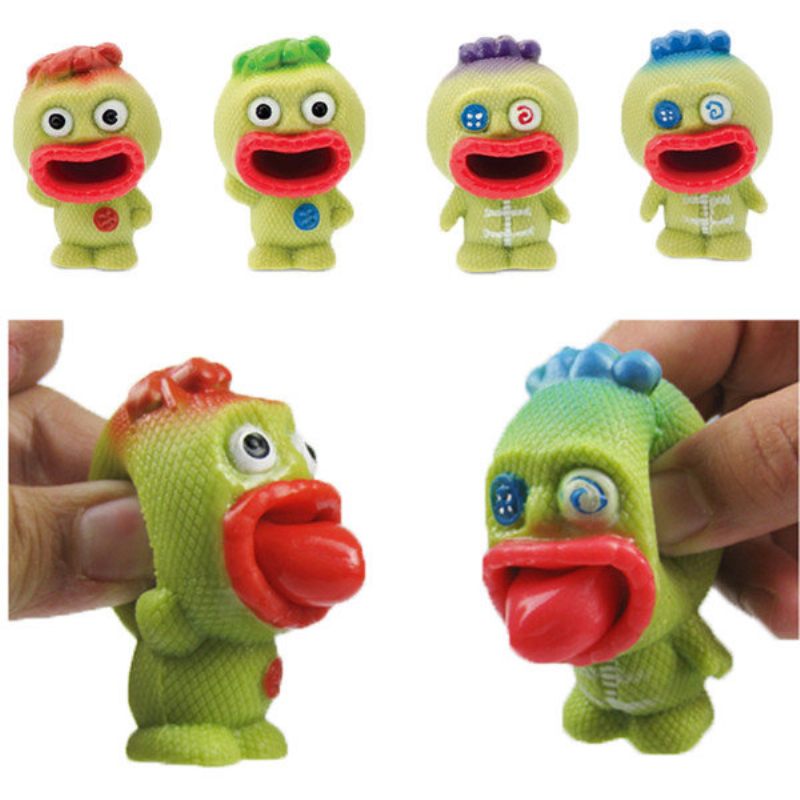 Pop Out Alien Squishy Stresszcsillapító Szórakoztató Ajándék Szellőző Játékok Big Mouth Slime