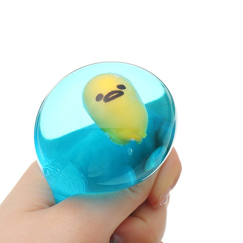 Sárgája Őrlő Átlátszó Tojás Squishy Stresszoldó Buli Szórakoztató Ajándék