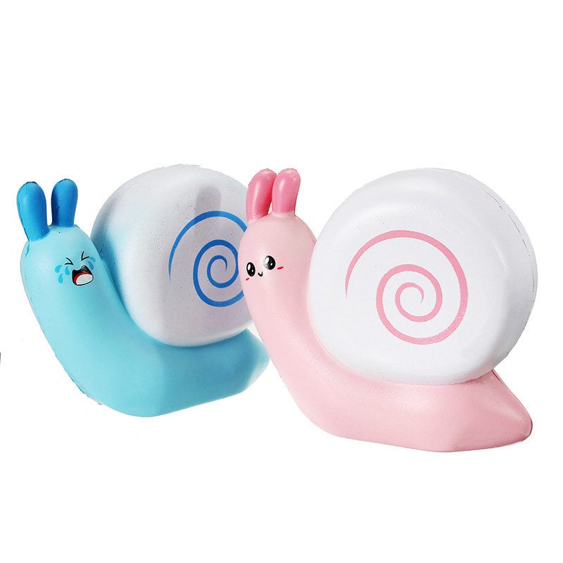 Squishy Csiga Rózsaszín Kék Jumo 12 cm Lassan Emelkedő Csomagolással Kollekció Ajándék Dekor Játék