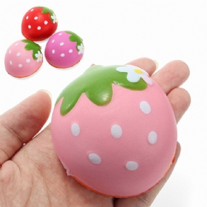 Squishy Fél Eper 7 cm Puha Lassan Kelő Gyümölcs Kollekció Ajándék Dekor Játék