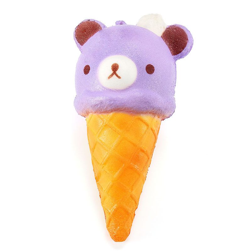 Squishy Ice Cream Bear Puha Lassan Emelkedő Kollekció Ajándék Dekoráció Squish Squeeze Játék