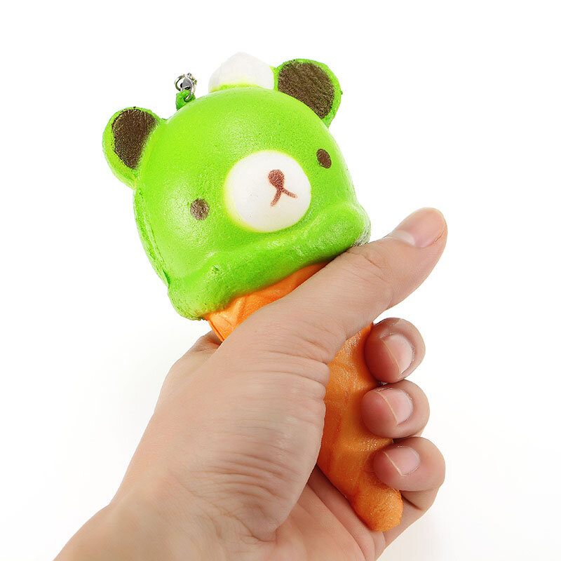 Squishy Ice Cream Bear Puha Lassan Emelkedő Kollekció Ajándék Dekoráció Squish Squeeze Játék