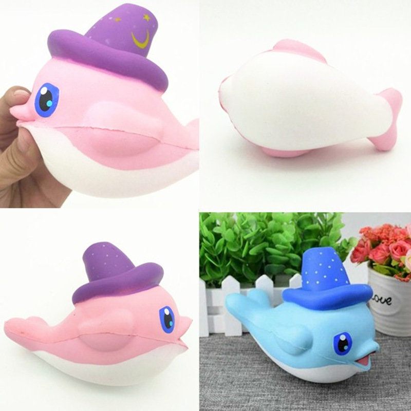 Squishy Lassan Emelkedő Kawaii Bálna Lágy Szorító Aranyos Delfin Mobiltelefon Szíj Kenyér Torta Rugalmas Játék