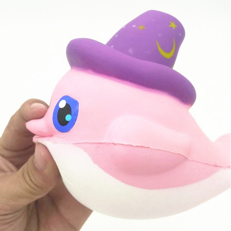 Squishy Lassan Emelkedő Kawaii Bálna Lágy Szorító Aranyos Delfin Mobiltelefon Szíj Kenyér Torta Rugalmas Játék