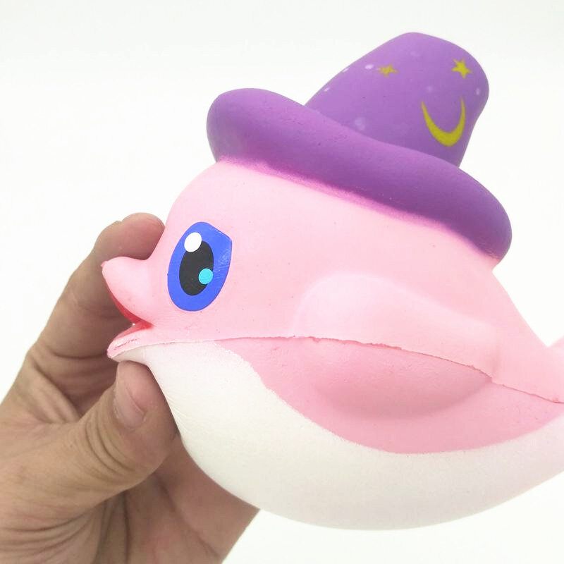 Squishy Lassan Emelkedő Kawaii Bálna Lágy Szorító Aranyos Delfin Mobiltelefon Szíj Kenyér Torta Rugalmas Játék