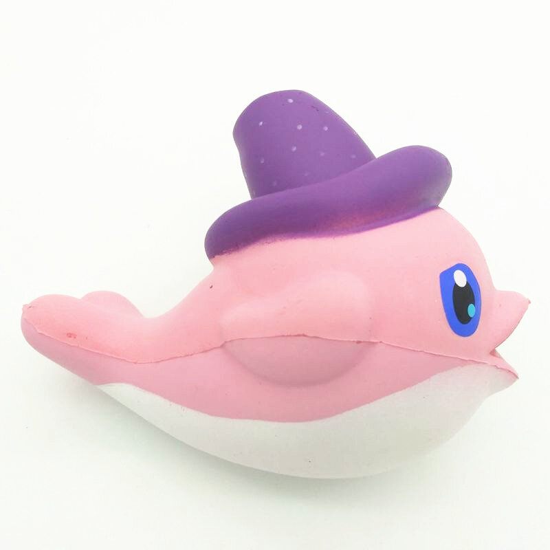 Squishy Lassan Emelkedő Kawaii Bálna Lágy Szorító Aranyos Delfin Mobiltelefon Szíj Kenyér Torta Rugalmas Játék