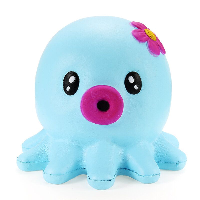 Squishy Octopus Jumbo 14 cm Slow Rising Kollekció Ajándék Dekoráció Puha Összenyomható Játék