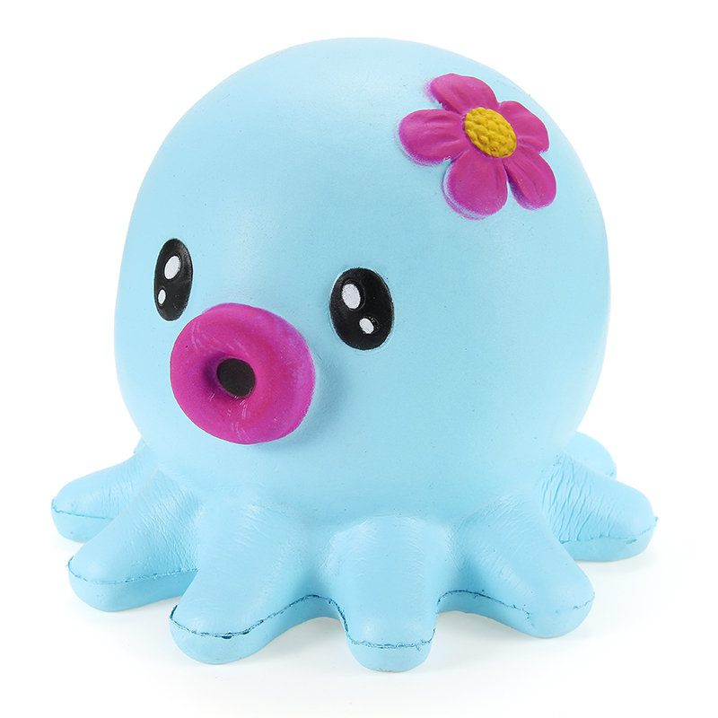 Squishy Octopus Jumbo 14 cm Slow Rising Kollekció Ajándék Dekoráció Puha Összenyomható Játék