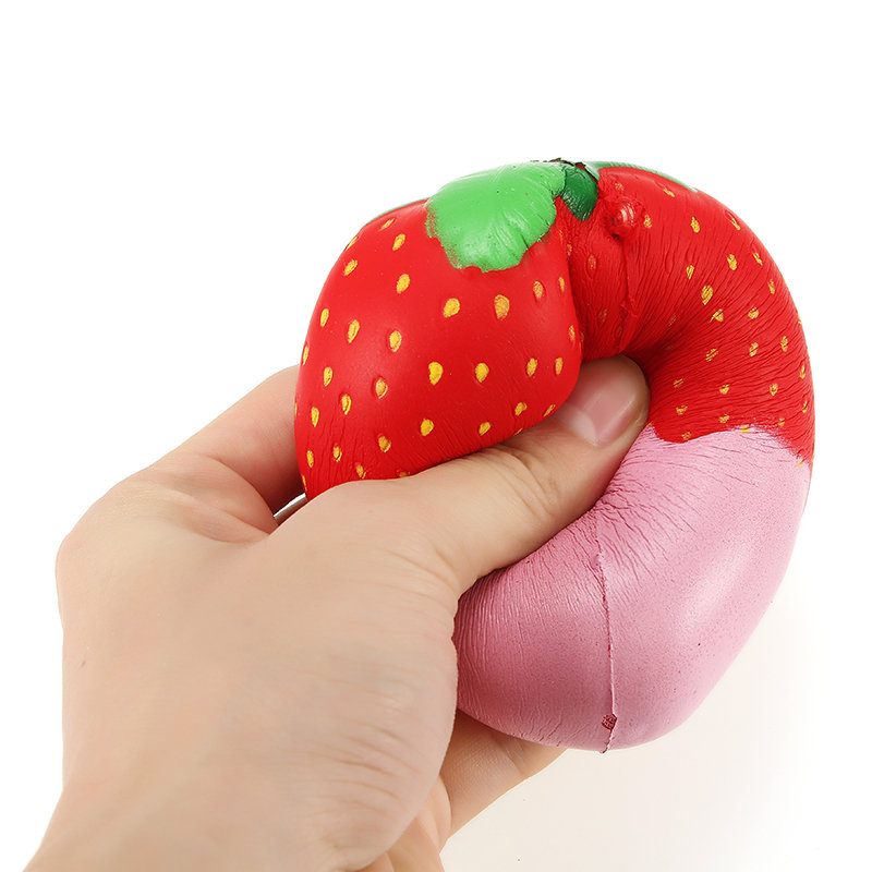 Szép Eper Squishy Puha Lassú Kelet Csomagolás Gyűjtemény Ajándék Dekor