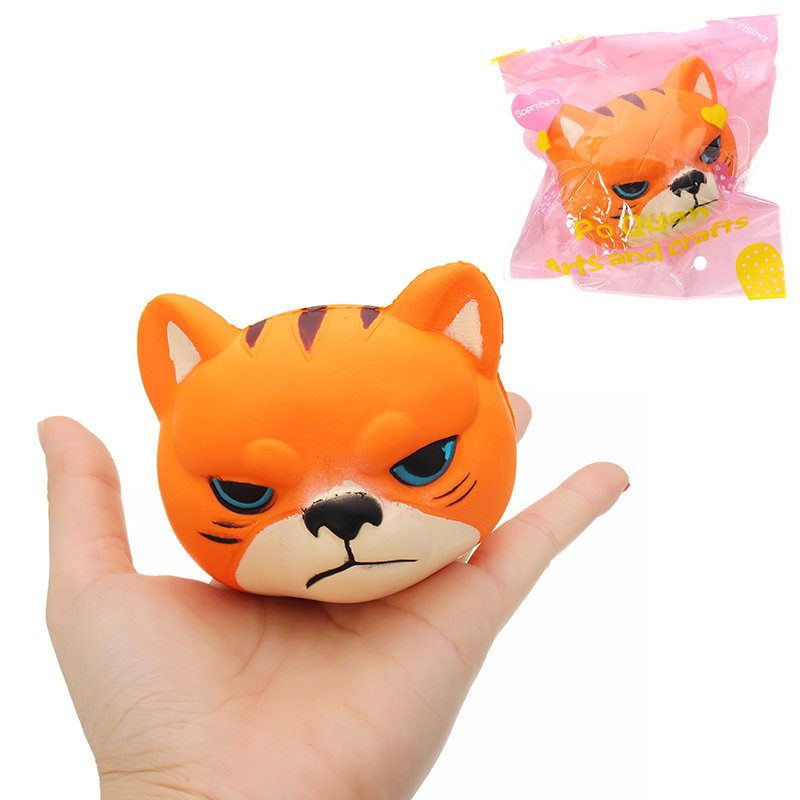 Tiger Squishy Slow Rising Csomagolással Kollekció Ajándék Puha Játék