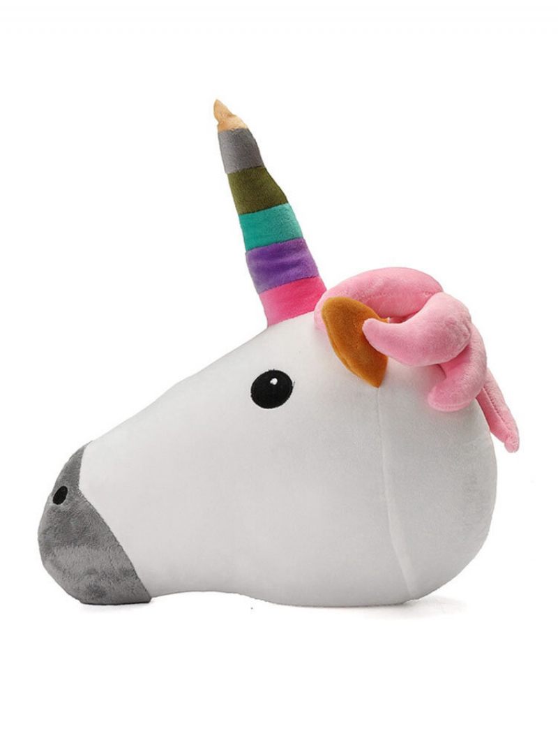 Unicorn Emoji Dobópárna Szivárvány Rózsaszín Kaki Hangulatjel Párna 32cm