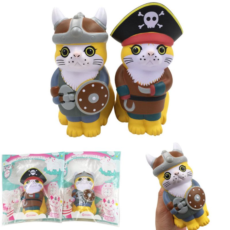 Viking Pirate Cat Squishy Csomagolással