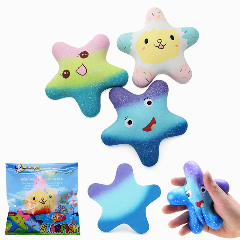 Vlampo Squishy Starfish 14 cm Édes Lassan Emelkedő Eredeti Csomagolású Kollekció Ajándék Dekor Játék