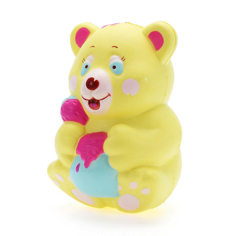 Xinda Squishy Eper Medve Mézesedényt Tartó 12 cm-es Lassan Emelkedő Csomagolással Ajándék Gyűjtemény