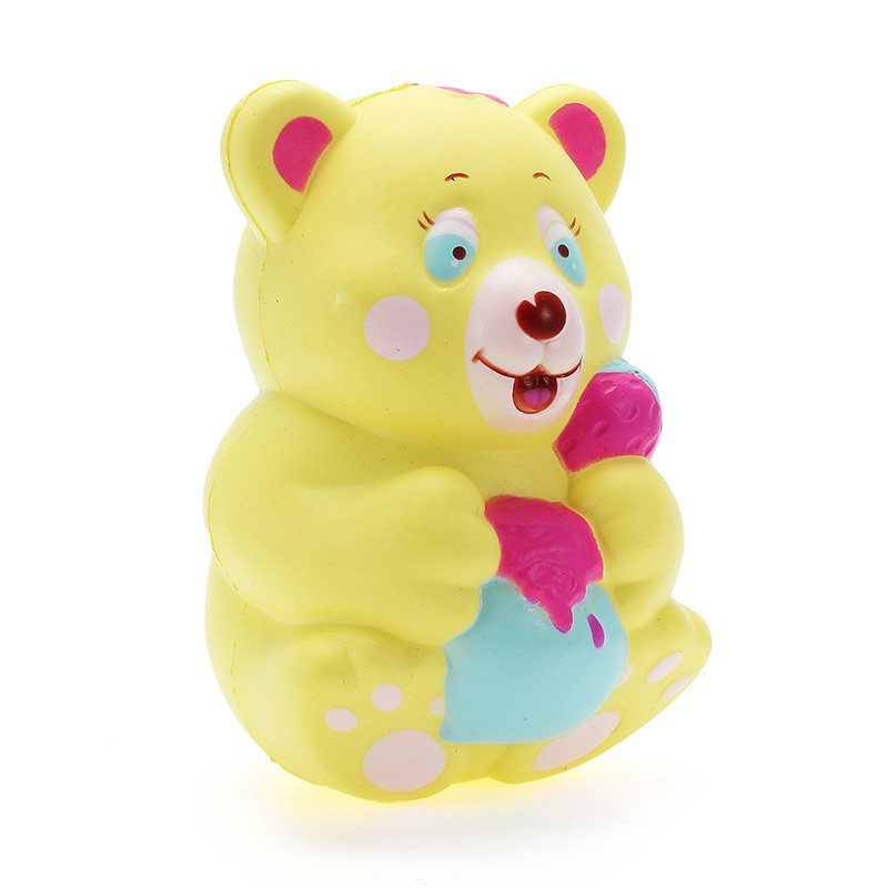 Xinda Squishy Eper Medve Mézesedényt Tartó 12 cm-es Lassan Emelkedő Csomagolással Ajándék Gyűjtemény