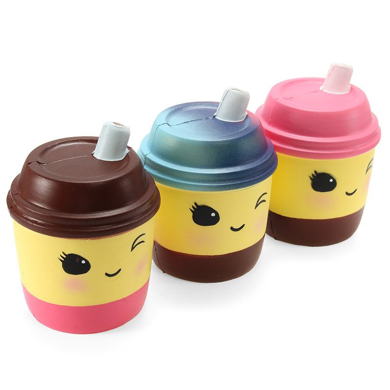 Xinda Squishy Milk Tea Csésze 10 cm-es Puha Lassan Kelő Csomagolással Gyűjtemény Ajándék Dekor Játék