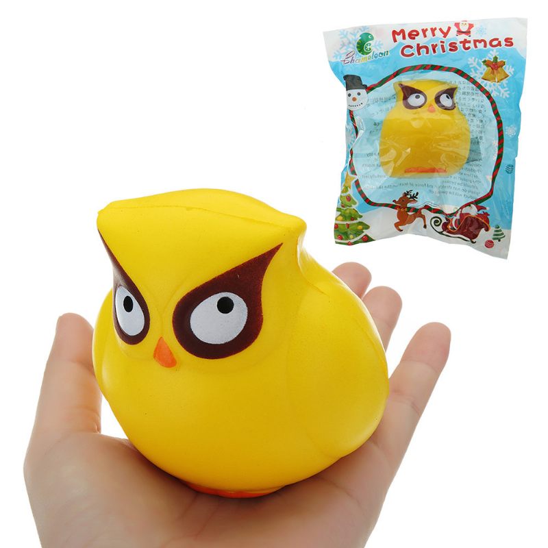 Yellow Owl Squishy Slow Rising Collection Ajándék Puha Játék Csomagolással