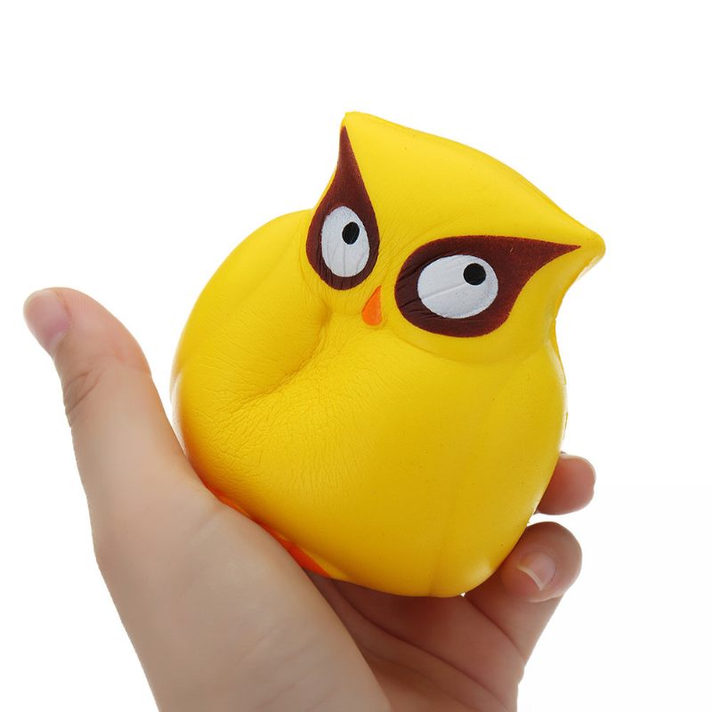 Yellow Owl Squishy Slow Rising Collection Ajándék Puha Játék Csomagolással