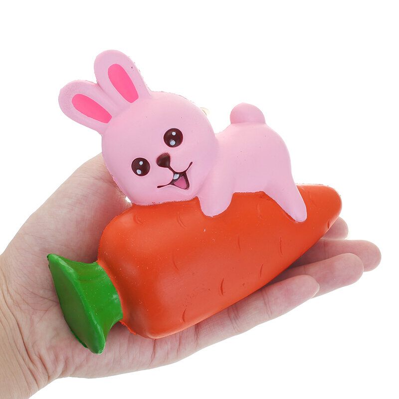 Yunxin Squishy Nyuszi Sárgarépa 13 cm-es Lassan Kúszik Csomagolás Gyűjtemény Ajándék Dekor Játék