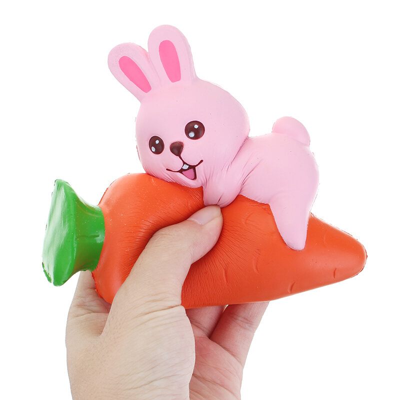 Yunxin Squishy Nyuszi Sárgarépa 13 cm-es Lassan Kúszik Csomagolás Gyűjtemény Ajándék Dekor Játék