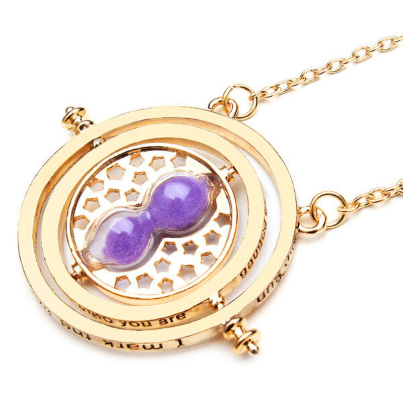 Arany Forgó Homokóra Time Turner Charm Nyakláncok Nőknek