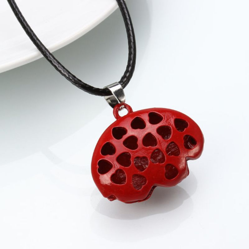 Brain Necklace Alloy Drip Red Halloween