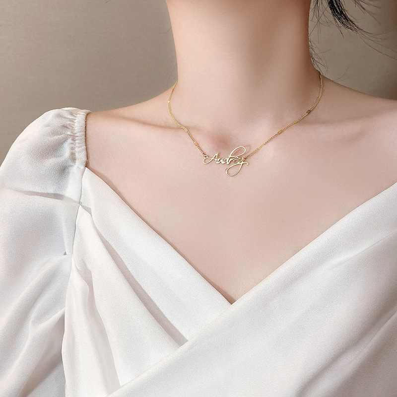 Letter Necklace Personality Simple Clavicle Ins Pendant Jewelry