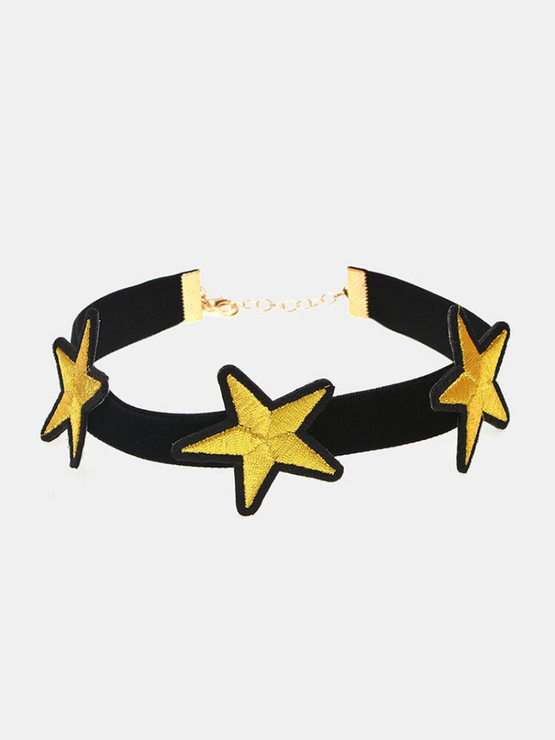 Punk Choker Nyaklánc Star Flanel Gallér