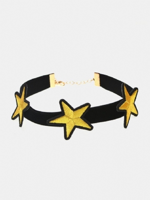 Punk Choker Nyaklánc Star Flanel Gallér