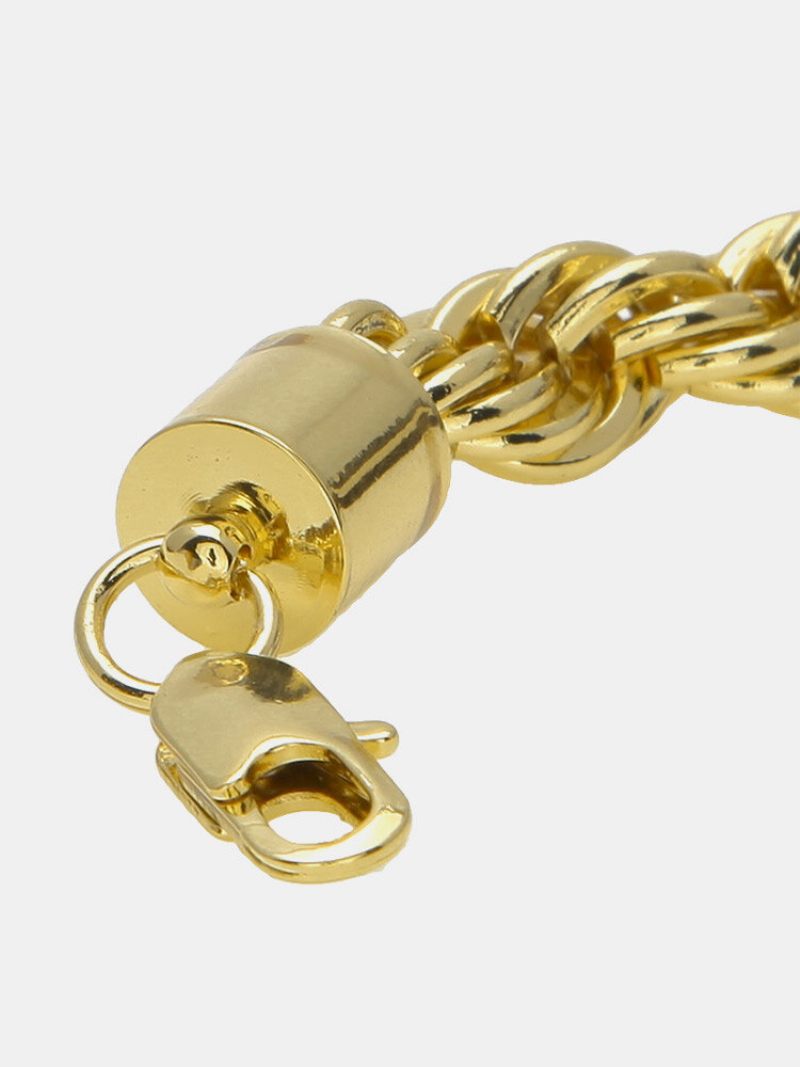 Trendi Hip Hop Galvanizáló Twist Chain Vas Nyaklánc