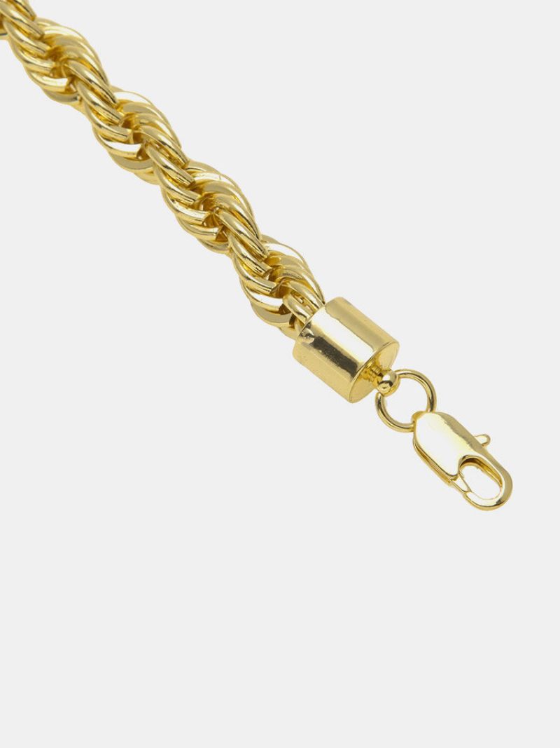 Trendi Hip Hop Galvanizáló Twist Chain Vas Nyaklánc