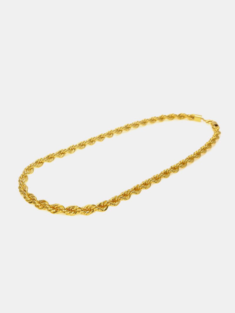 Trendi Hip Hop Galvanizáló Twist Chain Vas Nyaklánc