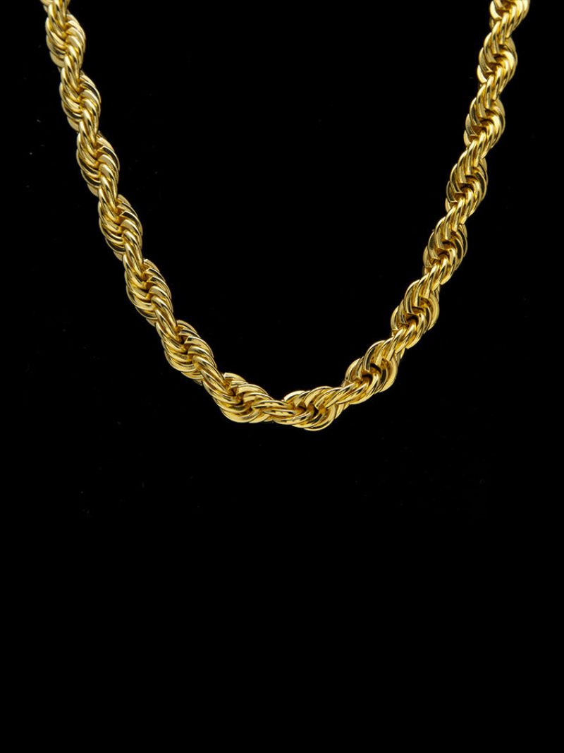 Trendi Hip Hop Galvanizáló Twist Chain Vas Nyaklánc