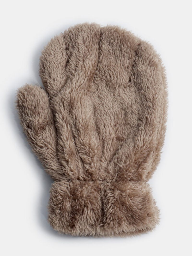 Cat Claw Gloves Félujjas Meleg Plüsskesztyű