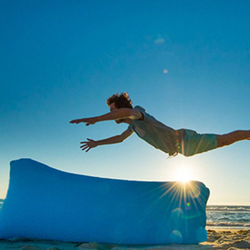 Felfújható Légkanapé Nylon Légszivárgásgátló Kanapé Kényelmes Hálózsák Zsebbel Kültéri Kempingezéshez Travel Beach