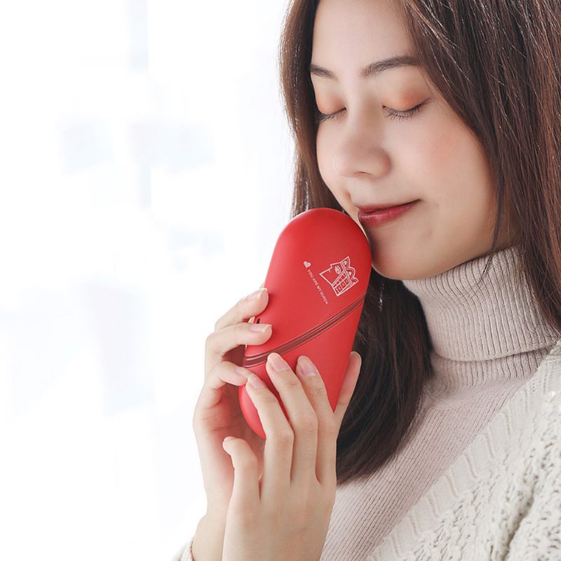 Lovely Heart Kézmelegítő Ajándékcsomaghoz Hordozható Usb Újratölthető Elektromos Melegítő Kincs Könnyen Power Bank Ajándékcsomaggal Üdvözlettel