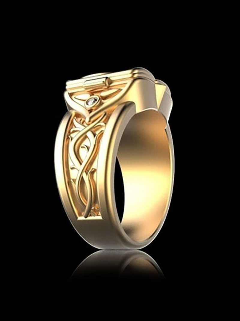 Jassy 1 Db Fashion Hip Hop Punk Kreatív Doboz Flip Copper Ring