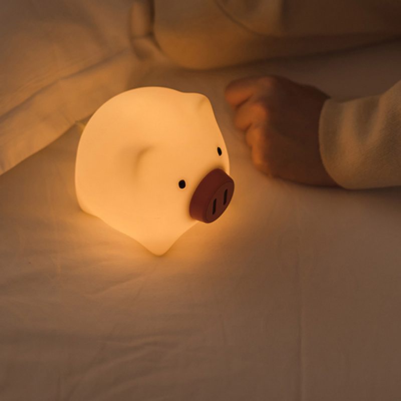 Pig Night Light Ultrapuha Bőrbarát Szilikon Malacfény Ajándék Lányoknak Vagy Gyerekeknek