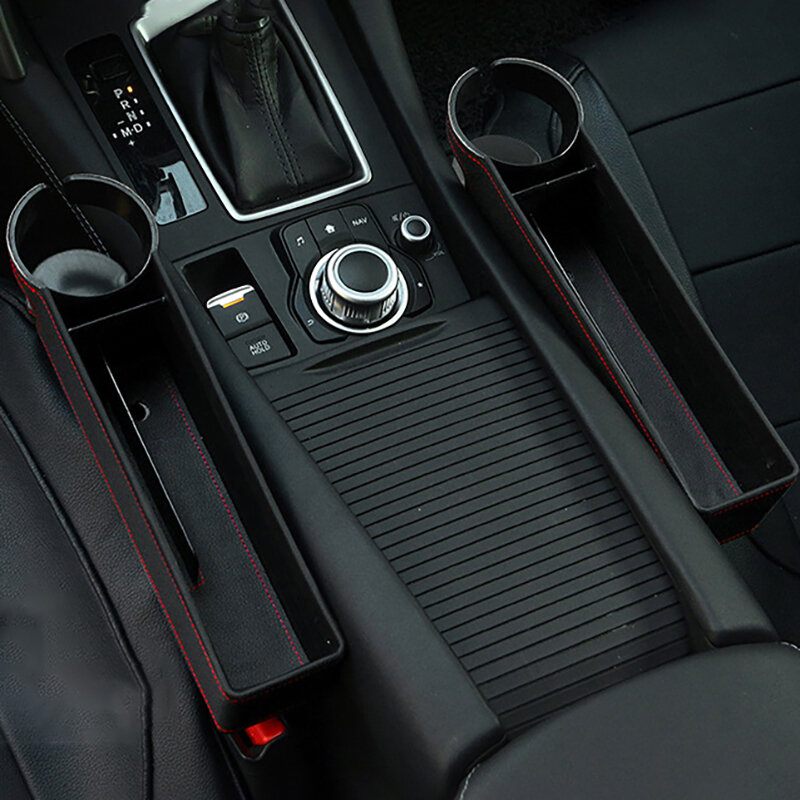 Car Seat Gap Tárolódoboz Többfunkciós Bőr Autós Vízpohártartó