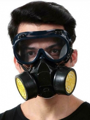 Gázmaszk Védőszűrő Vegyi Légzésvédő Biztonsági Pormaszk