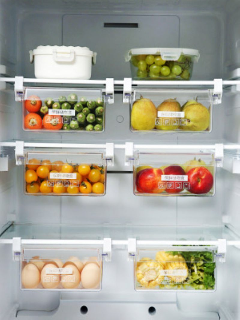 Otthoni Hűtőszekrény Tároló Doboz Műtárgy Fiók Dedikált Élelmiszer Műanyag Téglalap Alakú Tojástartó