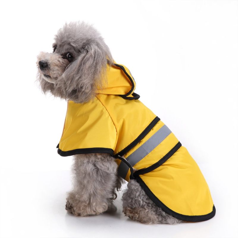 Fashion Pet Raincoat Rainy Days Slicker Yellow