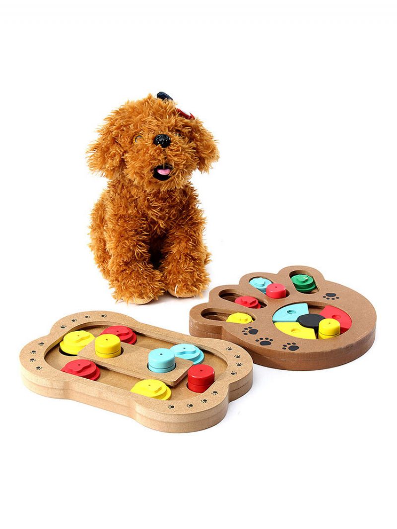 Pet Dog Cat Game Iq Training Toy Fa Interaktív Ételadagoló Puzzle Tányér