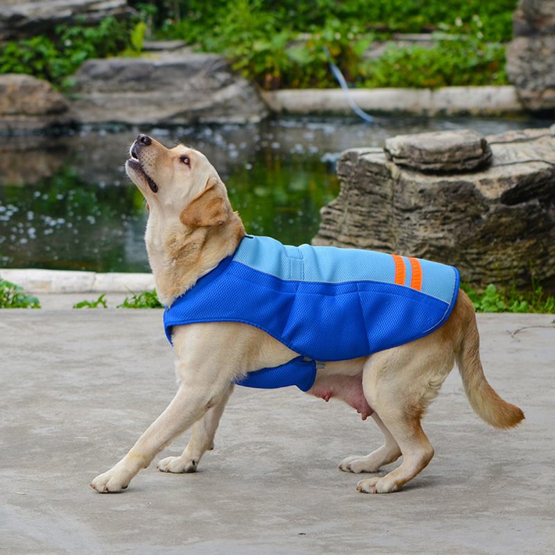 Pet Dog Cool Vest Légáteresztő Kényelmes Fényvédő Hűsítő Ruházat Kisállat Dzseki