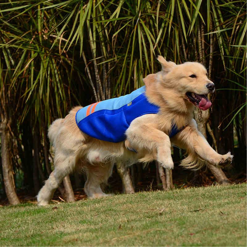 Pet Dog Cool Vest Légáteresztő Kényelmes Fényvédő Hűsítő Ruházat Kisállat Dzseki